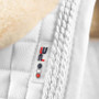 Premier Equine Pony Merino Wool Half Lined European Dressage Saddle Pad in White/Natural Wool