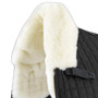 Premier Equine Pony Merino Wool Half Lined European Dressage Saddle Pad in Black/Natural - Wither