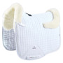Premier Equine Pony Merino Wool Half Lined European Dressage Saddle Pad in White/Natural Wool