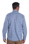 Back of the Barbour Mens Linen Mix 3 Regular Shirt - Blue