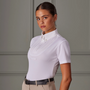 Aubrion Ladies Short Sleeve Tie Shirt - White