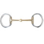 Shires Brass Alloy Flat Ring Jointed Eggbutt Bit