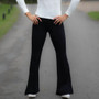 Mochara Ladies Flare Leggings in Black - Lifestyle Front
