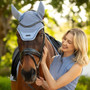 LeMieux Essence Acoustic Fly Hood in Powder Blue - Lifestyle