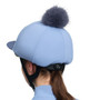 LeMieux Classique Pom Hat Silk in Powder Blue - Lifestyle Back