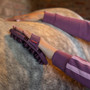 LeMieux Flexi Massage Brush in Powder Blue - Lifestyle