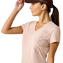 Ariat Ladies Vertical Logo T-Shirt - V-neck