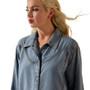 Ariat Ladies Bonfire Shirt Jacket - Yoke detail