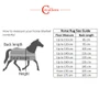 Covalliero Horse Rug Size Guide