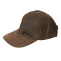 Rydale Mens Wax Baseball Cap with Nubuck Peak - Olive