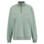 Barbour Ladies Cynthia Half Zip Sweatshirt in Blue Sage - Front