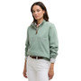 Barbour Ladies Cynthia Half Zip Sweatshirt in Blue Sage - Lifestyle Front