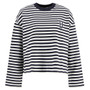 Barbour Ladies Gabby Sweatshirt in Dark Navy Stripe - Front