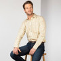 Rydale Mens Long Sleeved Country Checked Shirt in Lockington Green - Lifestyle