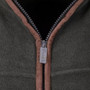 Rydale Mens Huggate Fleece Waistcoat in Khaki - Zip & Trim Detail