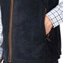 Rydale Mens Huggate Fleece Waistcoat in Ink - Pocket Detail