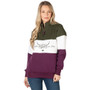 Rydale Ladies Byland Cow Sweatshirt in Olive/White/Berry