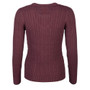 Rydale Ladies Emma V Neck Cable Knit Jumper - Back