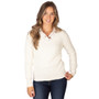 Rydale Ladies Emma V Neck Cable Knit Jumper - Cream