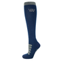 Woof Wear Long Winter Tech Riding Socks in Navy Grey - Side