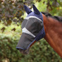 FlyGuard Pro Fine Mesh Fly Mask With Ears and Square Nose - Navy