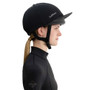 LeMieux Vexa Skull Helmet - Black Side View With Silk