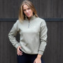 Mochara Ladies Half Zip Sweatshirt in Pistachio - Lifestyle