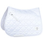White WeatherBeeta Satin Luxe Air-Tec Euro Jump Shaped Saddle Pad