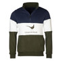 Rydale Mens Byland Sweatshirt - Pheasant Close up in Navy/White/Olive