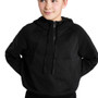 Aztec Diamond Young Rider Half Zip Panel Hoodie - Black Front Detail