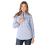 Rydale Ladies Ivy Overhead Ruffled Shirt - Blue