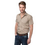 Rydale Mens Short Sleeved Check Shirt - Poacher Beige