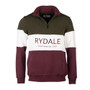 Rydale Mens Byland Sweatshirt - Wine/White/Olive