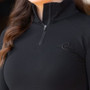 Covalliero Ladies Active Shirt in Black - Front Detail