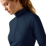 Ariat Ladies Lunaveil Half Zip Base Layer - Navy - Front