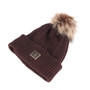 Aubrion Equestrian Ladies Knit Hat - Espresso Flat Lay