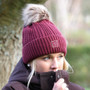Aubrion Equestrian Ladies Knit Hat - Port