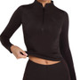 Aztec Diamond Ladies Long Sleeve Base Layer - Espresso Close Up