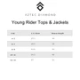 Aztec Diamond Young Rider Zip Polo - Size Guide
