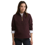 Barbour Ladies Cynthia Half Zip Sweatshirt in Fig