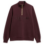 Barbour Ladies Cynthia Half Zip Sweatshirt in Fig - Front
