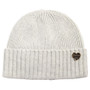 Barbour Ladies Annette Knitted Beanie Hat in Winter Linen - Front