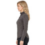 Side of the WeatherBeeta Ladies London Layer Long Sleeve Top - Blackberry Marle