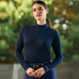 WeatherBeeta Ladies Bamboo Long Sleeve Performance Base Layer - Navy