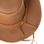 Rydale Foston Aussie Style Leather Hat - Detail