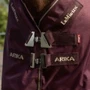 LeMieux Arika 600D Ripstop Turnout Rug 100g in Bramble - Angled Front Closure