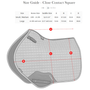 LeMieux Close Contact Pad - Size Guide