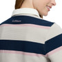 LeMieux Ladies Sloane Stripe Rugby Shirt in Stone - Back Detail