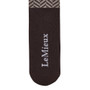LeMieux Heritage Herringbone Footsie Socks in Cocoa - Logo