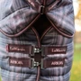 LeMieux Arika Check Stable Rug with Neck 200g in Cocoa - Front Straps